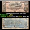 Image 1 : 1864 $10 Confederate Note, T68 Grades vf+