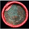 Image 3 : Mixed small cents 1c orig shotgun roll, 1918-p Lincoln Cent, Indian other end, Coca Cola Wrapper