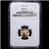 Image 2 : NGC 1945-d Mercury Dime Near TOP POP! 10c Graded ms67* By NGC