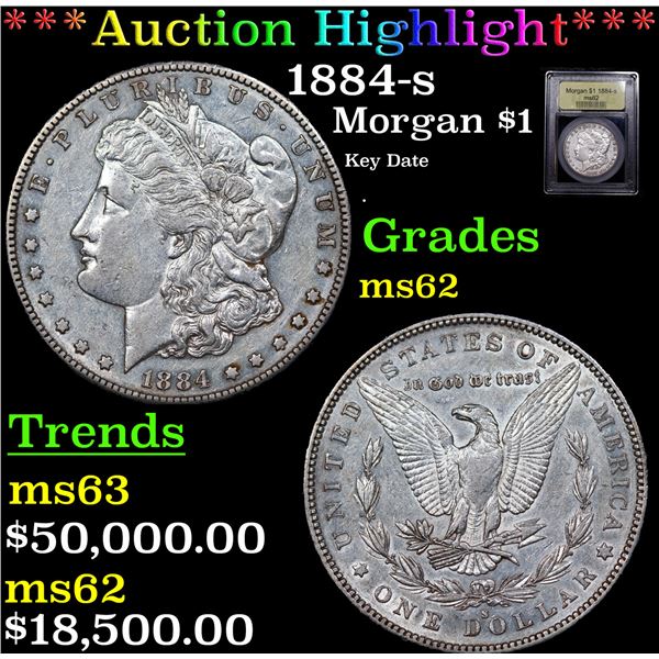 ***Auction Highlight*** 1884-s Morgan Dollar $1 Graded Select Unc By USCG (fc)