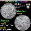 Image 1 : ***Auction Highlight*** 1884-s Morgan Dollar $1 Graded Select Unc By USCG (fc)