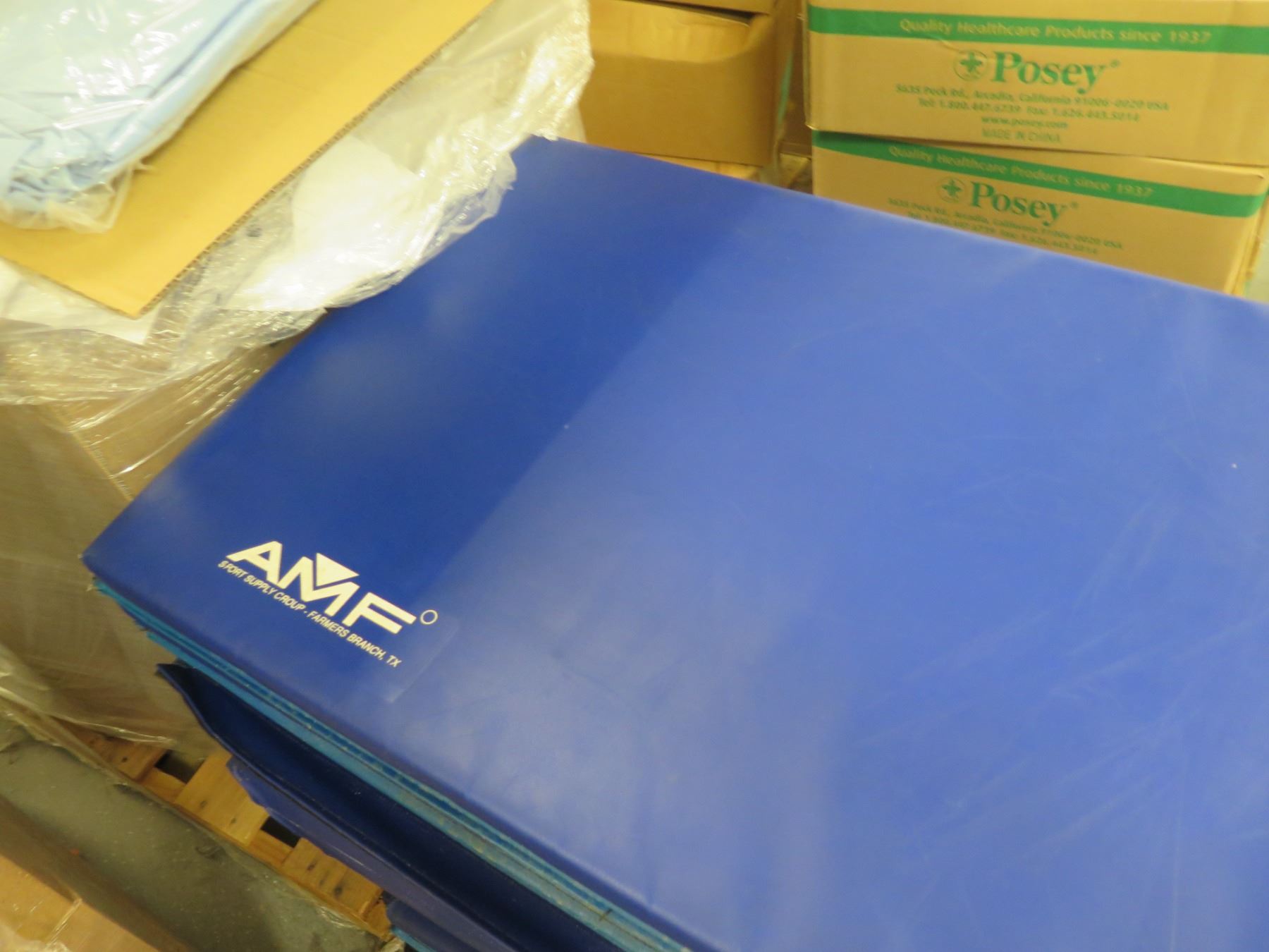 Multiple AMF Sport Supply Group Blue Folding Padded Mats 72