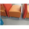 Image 8 : Qty 4 Steelcase Orange Padded Chairs 24"x21"x39"H