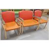 Image 1 : Qty 3 Steelcase Armchairs w/ Upholstered Seats & Backs 22"x24"x34"H & 24"x31"x34"H