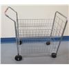 Image 1 : Metal Rolling 2-Tier Wire Mesh Basket Cart 36"x18"x40"H