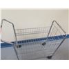 Image 2 : Metal Rolling 2-Tier Wire Mesh Basket Cart 36"x18"x40"H