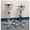 Image 1 : Qty 2 Rolling Equipment Stands w/ Basket 40"H