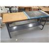 Image 2 : Qty 2 Tables w/ Metal Undershelves 72"x24"x34"H