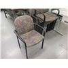 Image 2 : Qty 8 Metal Chairs w/ Tropical Print Upholstered Seats & Backs