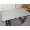 Image 2 : Knoll Work Table w/ Metal Legs & Cord Grommet Hole 58"x29"x33"H