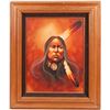 Image 1 : Two Feathers Original Oil Painting by G. Running Wolf  [168615]