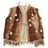 Image 1 : Muskrat Fur Vest w/Cowrie Shells & Beads  [162752]