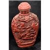 Image 1 : Chinese Cinnabar Lacquer Snuff Bottle from Tombstone  [158769]