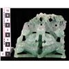 Image 1 : Green Fluorite Elephants Sculpture  [150910]