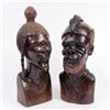 Image 1 : African wood carvings - Head and torso of a man and a woman (2 Pieces)  [160661]