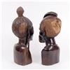 Image 2 : African wood carvings - Head and torso of a man and a woman (2 Pieces)  [160661]