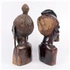 Image 3 : African wood carvings - Head and torso of a man and a woman (2 Pieces)  [160661]