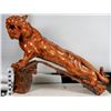 Image 1 : Tiger Carved Wood Sculpture  [149120]