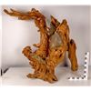 Image 1 : Boxwood Root & Stone Sculpture: Chinese Fish Deity  [149005]