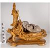 Image 1 : Boxwood Root & Stone Sculpture: Chinese River Goddess  [149051]