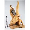 Image 3 : Boxwood Root & Stone Sculpture: Seated Buddha  [149187]
