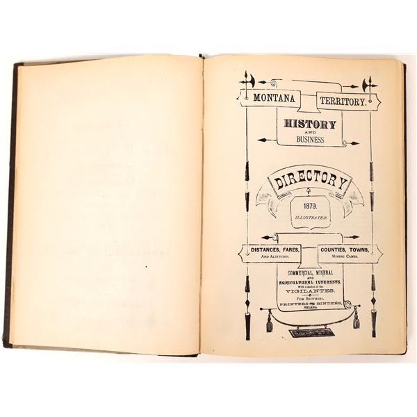 Montana Directory 1872, Warner, Original copy  [169392]