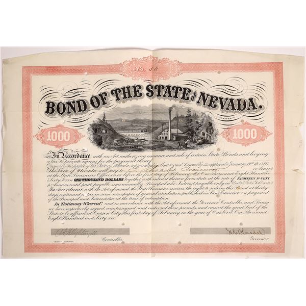 Governor Blasdel Signed Nevada Bond  [150407]