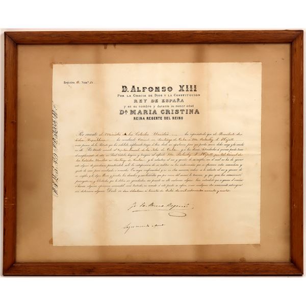 Autographed Cuban Document for Pulaski Hyatt Cuban Appointment  [158219]