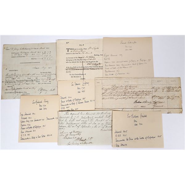 Commanders Signature Battle of Trafalgar Admirals, Commander in Chief Signatures [158346 ...