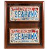 Image 1 : Seahawks Autographed Framed License Plates  [168683]