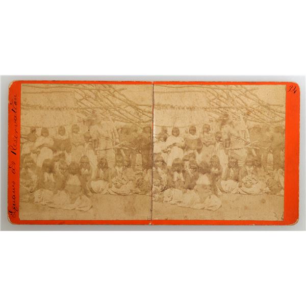 Stereoview Squaws at Reservation by photographers Flanders & Penelon c. 1873-1874  [168262]