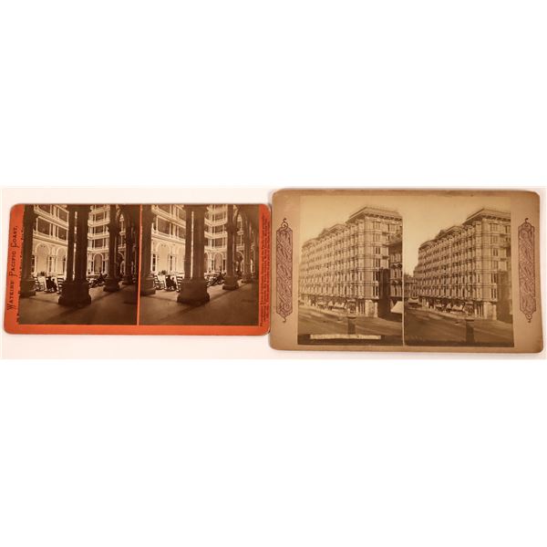 Palace Hotel Interior and Exterior Stereoviews  [123689]