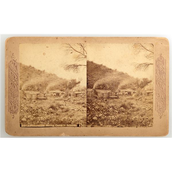 Continent Stereoscope-Picturesque Mining Camp in Arizona C. 1877  [168263]