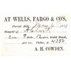 Image 1 : Wells Fargo & Co's. - Gold Dust Receipt, A. Clark  [163545]