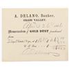 Image 1 : A. Delano, Grass Valley, CA - Gold Dust Receipt  [169271]