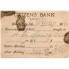 Image 1 : Citizens Bank - Gold Receipt, A.K. Cowger  [163544]