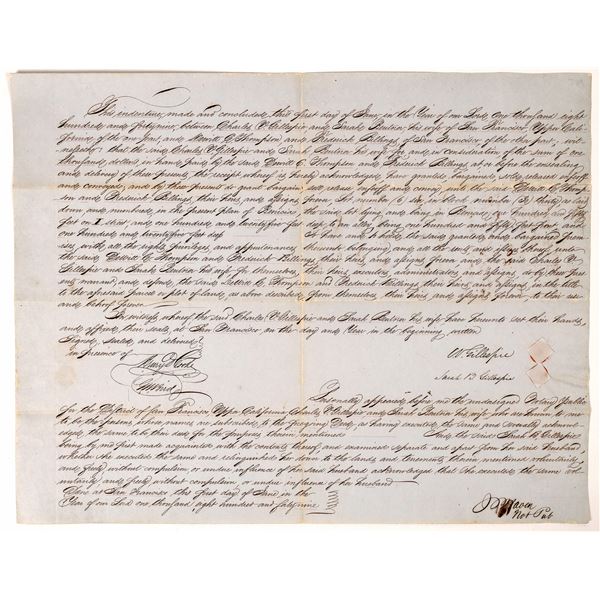Indenture for Land Purchase at Benicia: Charles D. Gillespie  [126722]