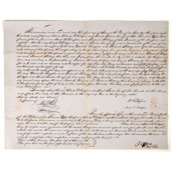 Indenture for Land Purchase at Benicia: Charles D. Gillespie  [126722]