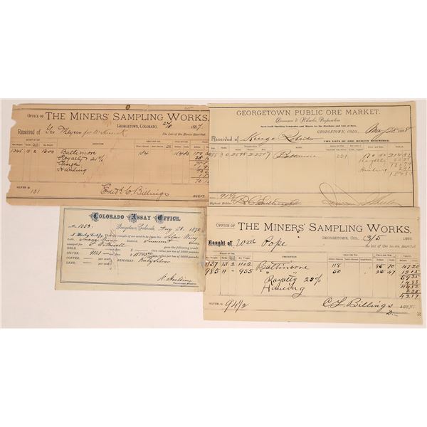 Georgetown Assay Receipt Collection (4)  [123639]