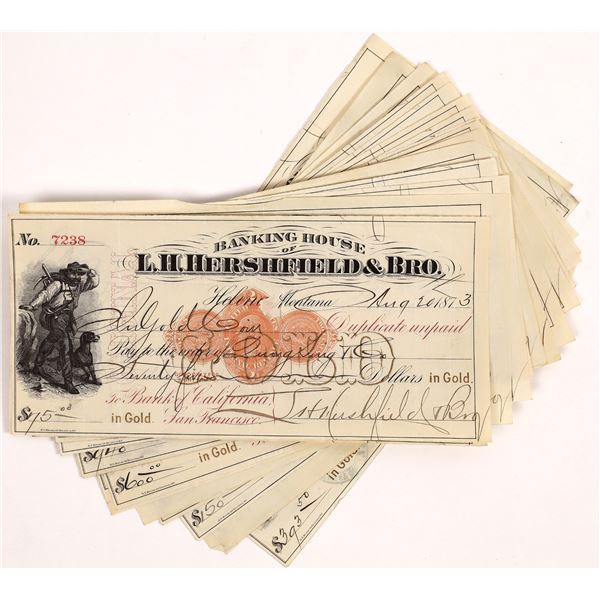 L H Hershfield RND-9 Pay in Gold Drafts to mining Chinese, 18 - RARE!  [168301]