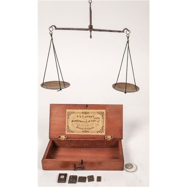 Miner's Pocket Scale in Wood Case, W & T Avery  [168549]