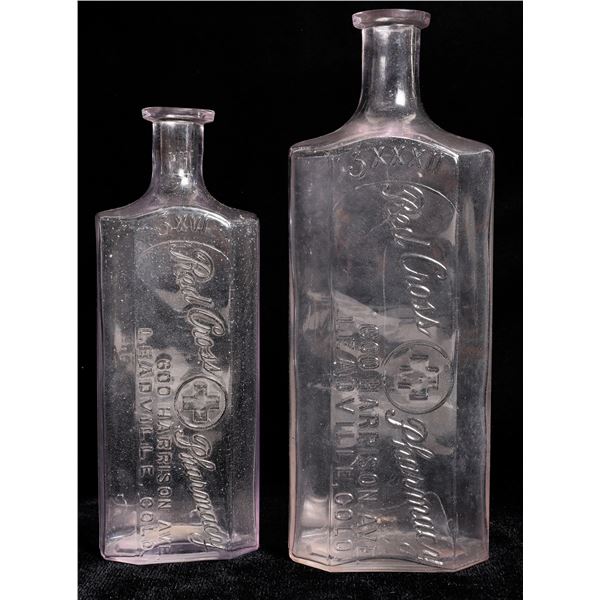 Leadville 16 & 32oz Red Cross Druggist Bottles, 2  [169001]