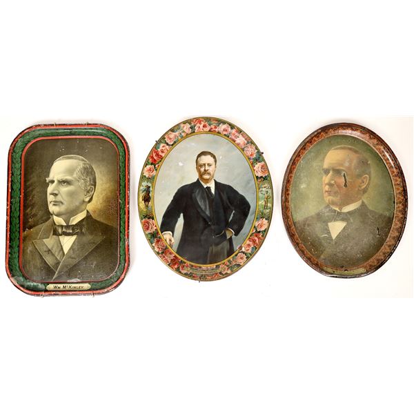 Presidential Beer Trays, Pre-Prohibition (3) RARE!  [170252]