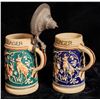 Image 2 : Tivoli Lager Matched Hunting Theme Beer Steins Pair  [170101]