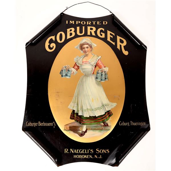 Coburger Beer Metal Advertising Sign -RARE!  [170251]