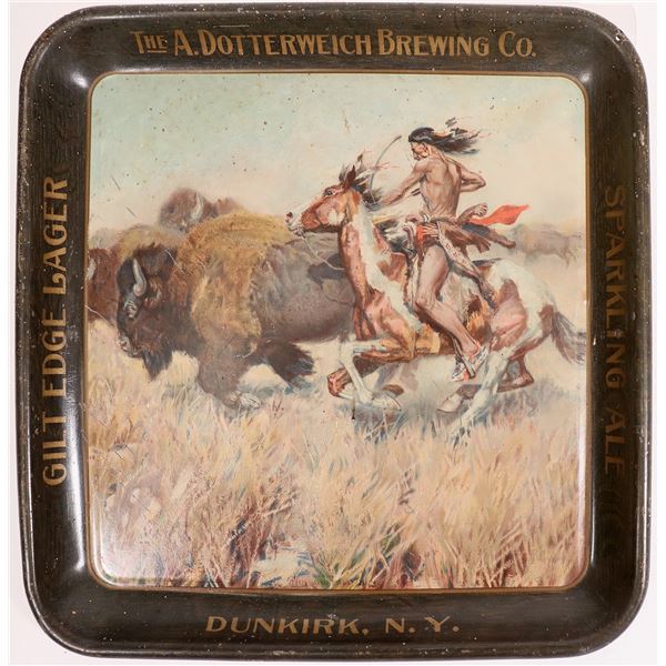 Dottlerweich Brewing Co.  Beer Tray w/ Charles Russel Image  [170382]