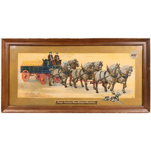 Pabst Blue Ribbon Art Advertising Print, Framed  [170048]