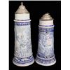 Image 1 : German Large Gray/Blue Beer Steins Pair  [170114]