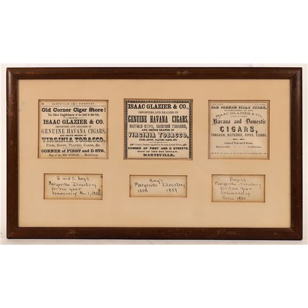 Havana Cigar Directory Ads, Framed c. 1856-61  [168769]