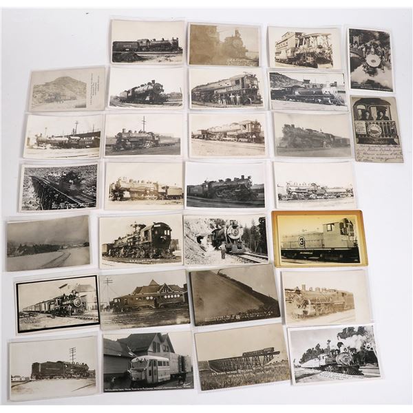 Railroad -Steam Locomotive Real Photo Postcards  [166431]